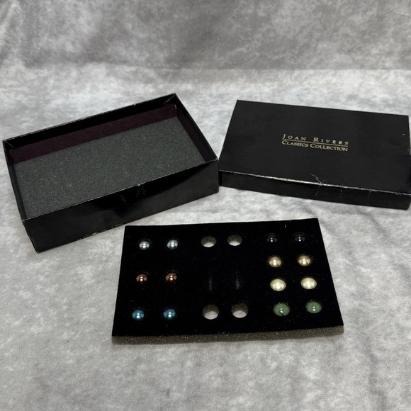 Joan Rivers Jewelry - Vintage Joan Rivers Interchangeable *Replacement Pierced Earrings 7 Pairs In Box